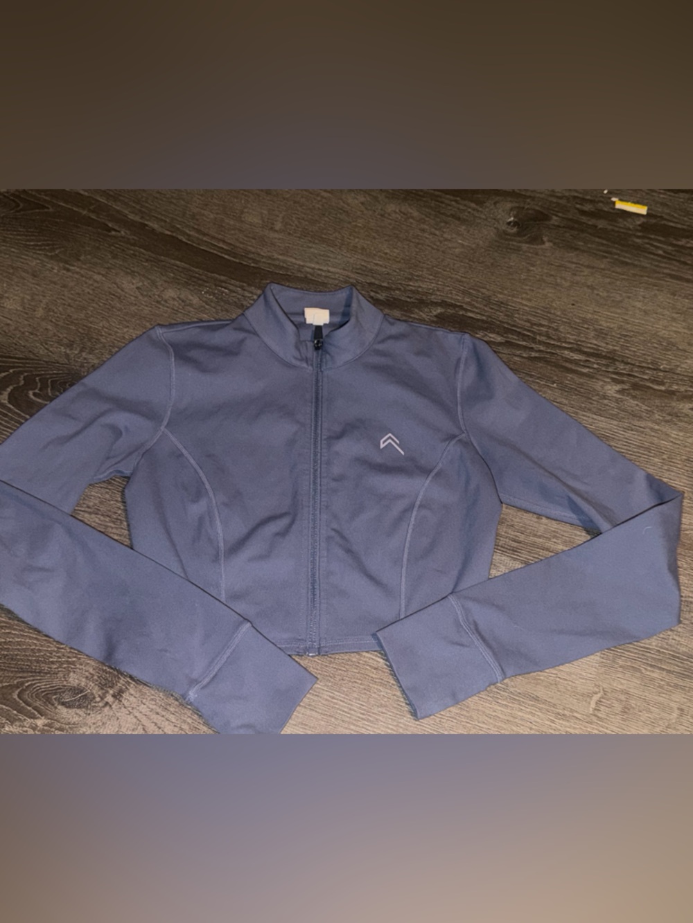 Blue cropped oner active jacket